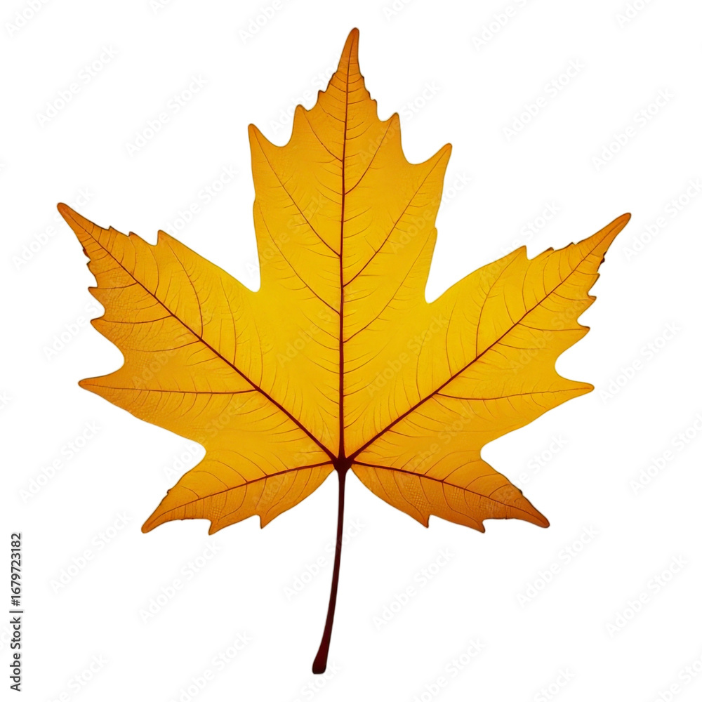 Obraz premium autumn maple leaf on transparent background