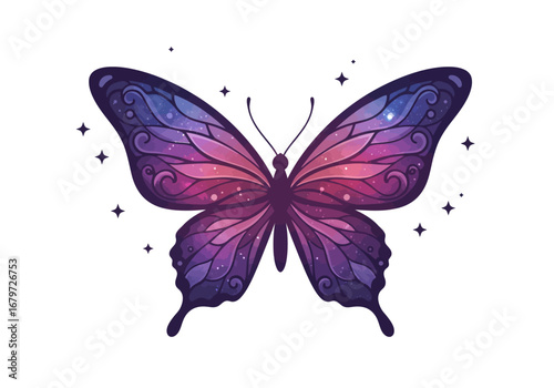 Galaxy Butterfly: A Celestial Insect with Sparkling Wings.