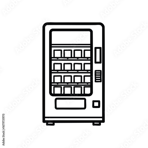 Simple vending machine outline for various design purposes.