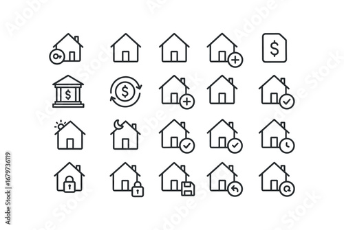 vector outline icons Mortgage (Basic) mortgage icon mortgage house mortgage home mortgage loan mortgage debt mortgage pay mortgage add mortgage remove mortgage new mortgage old mortgage.