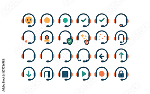 colorful flat vector icons Support (Basic) support icon support new support old support valid support invalid support active support inactive support safe support unsafe support clean.
