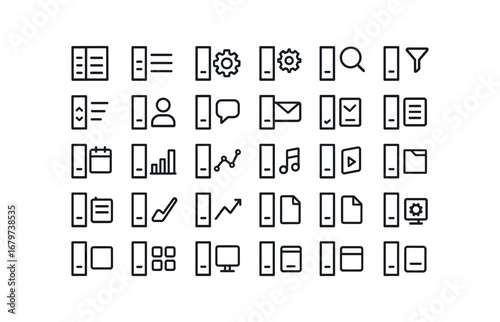 vector outline icons Sidebar (Content) sidebar menu sidebar nav sidebar tool sidebar widget sidebar search sidebar filter sidebar sort sidebar profile sidebar chat sidebar message sidebar.