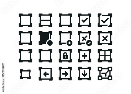 vector solid black filled icons Framework (Basic) framework icon framework new framework old framework valid framework invalid framework active framework inactive framework add framework.