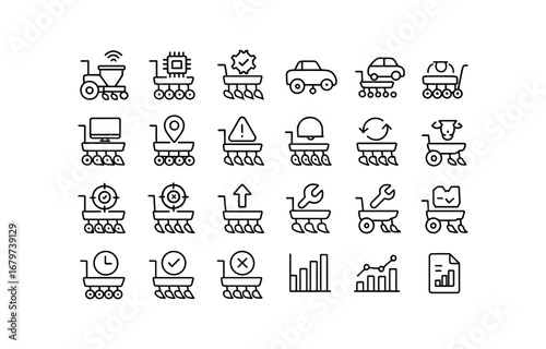 vector outline icons Seeder (Advanced) seeder smart seeder ai seeder auto2 seeder manual2 seeder monitor seeder track seeder alert seeder notify seeder synced seeder unsynced seeder.