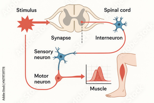 Illustration of the Nervous System's Reflex Arc Mechanism