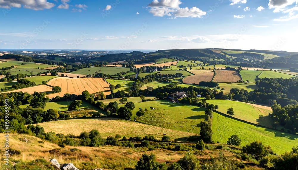 Obraz premium Panoramic countryside view