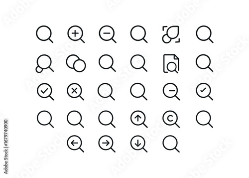 vector outline icons (Basic) icon in out reset fit full half double active inactive open closed new old valid invalid small large fast slow left right up down.