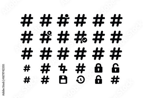 vector solid black filled icons (Basic) icon new old valid invalid active inactive open closed add remove confirm cancel left right up down small large saved reset locked unlocked simple.