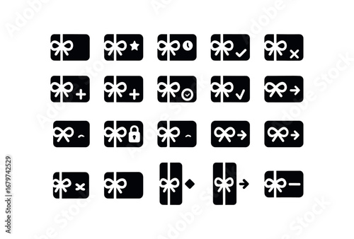 vector solid black filled icons Gift Voucher (Basic) giftvoucher icon giftvoucher new giftvoucher old giftvoucher valid giftvoucher invalid giftvoucher active giftvoucher inactive.