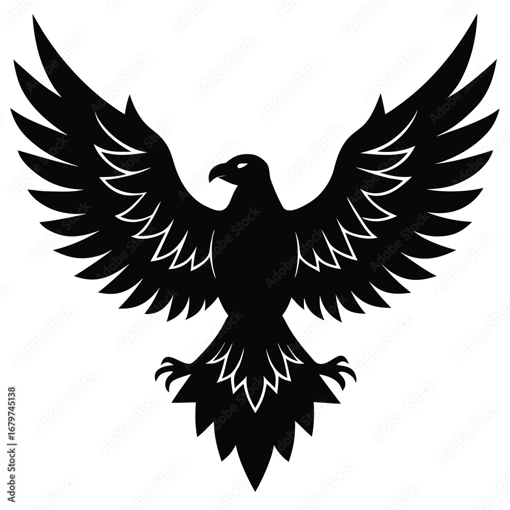 Obraz premium unique eagle silhouette vector illustration