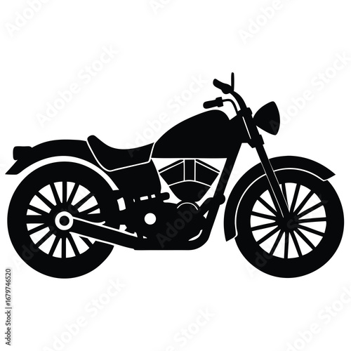 unique motorcycle silhouette vector illustration