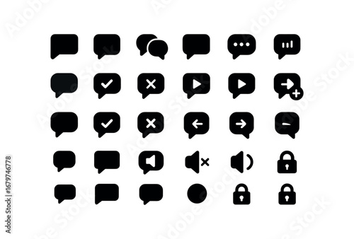 vector solid black filled icons Live Chat (Basic) livechat icon livechat new livechat old livechat open livechat closed livechat active livechat inactive livechat valid livechat invalid.