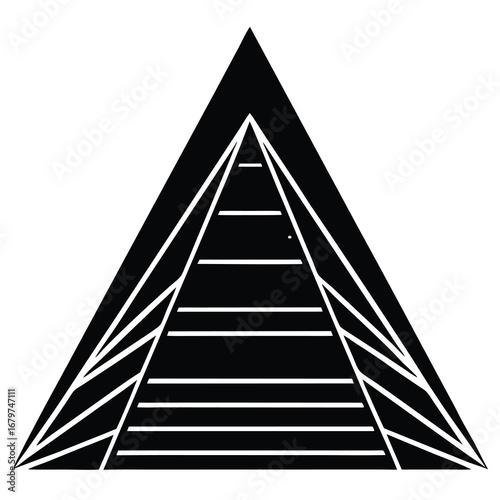 unique pyramid silhouette vector illustration