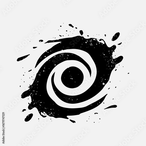 Vortex Swirl Icon Symbol Vintage Retro Illustration Graphic Flat Icon Set