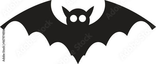  Bat silhouette. Printable template. Bat icon isolated on white. Vector.   Halloween black bats fly 