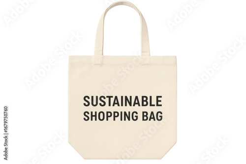 Sustainable Shopping Bag Promoting Eco Friendly Practices on Transparent Background