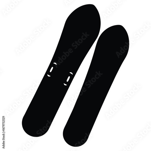 Snowboard With Bindings Visible Icon