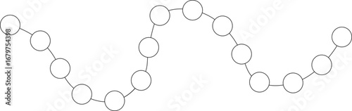 Abstract vector element designed with modern curved lines and dotted connections, forming a dynamic and structured visual trajectory.