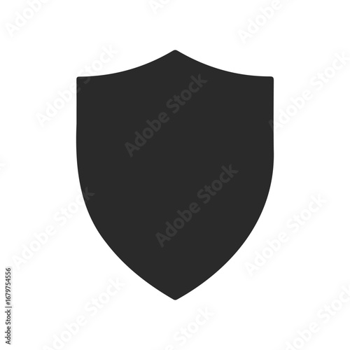 Free Download Minimalist black shield icon illustration on white background - GFXLoad