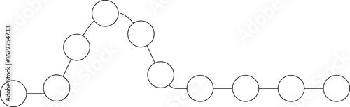 A fluid and wavy line composed of circular dots creating an undulating motion.