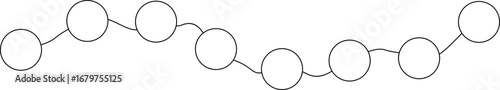 Abstract vector element featuring a chaotic squiggly sketch formed by interconnected curved lines and circular segments.
