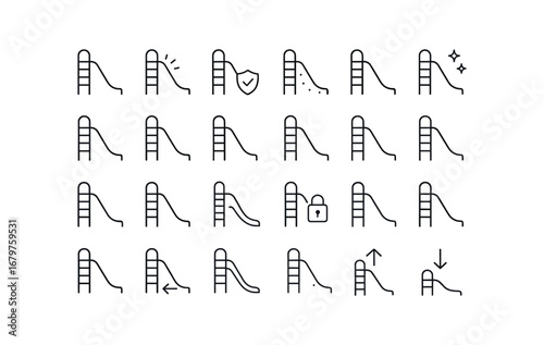 vector outline icons Slide (Basic) slide icon slide new slide old slide safe slide unsafe slide clean slide dirty slide open slide closed slide small slide large slide light slide dark.