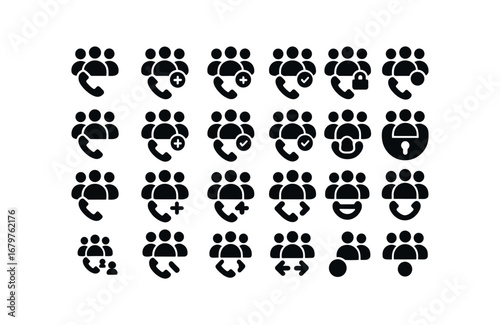 vector solid black filled icons Group Call (Basic) groupcall icon groupcall new groupcall old groupcall valid groupcall invalid groupcall active groupcall inactive groupcall add groupcall.