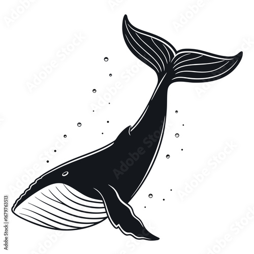 Whale tail glowing across frozen plain silhouette