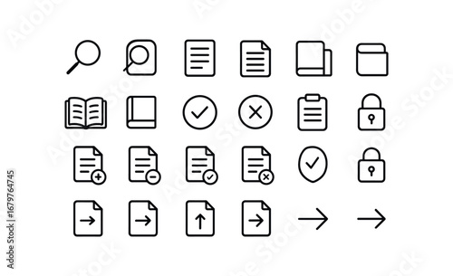 vector outline icons Audit (Basic) audit icon audit page audit sheet audit doc audit file audit book audit open audit closed audit valid audit invalid audit active audit inactive audit new.
