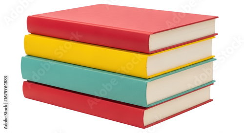 Wallpaper Mural Isolated Stack of Colorful Books Torontodigital.ca