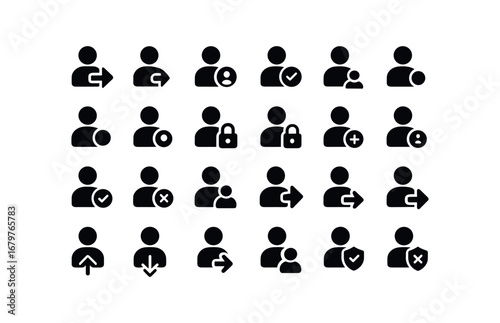 vector solid black filled icons Login (Basic) login icon login new login old login valid login invalid login active login inactive login open login closed login add login remove login.