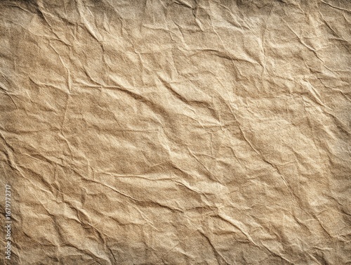 Wallpaper Mural Crinkled, light brown paper texture Torontodigital.ca