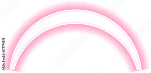 Neon outline shape with small concave and convex opposite sides.