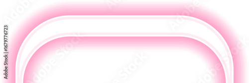 Square shape with a neon outline, one concave side, and one convex side.