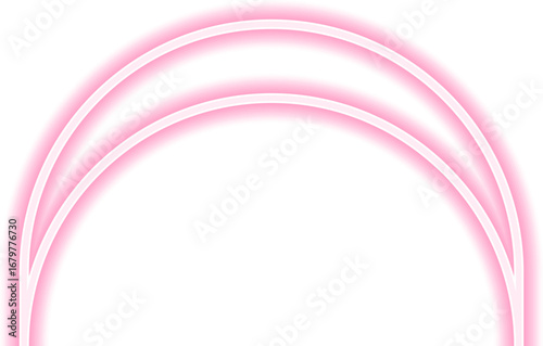 Thin concave shape with a neon outline.