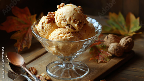 Organic Homemade Pumpkin Pie Ice Cream