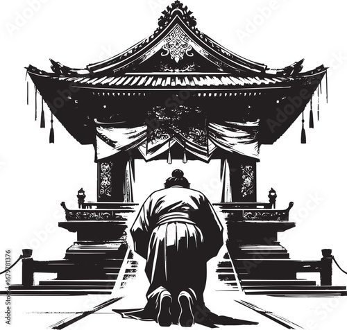 Respectful reverence: a minimalist illustration of prayer at a t