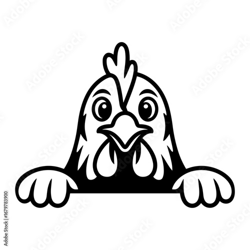 Chicken Peeking