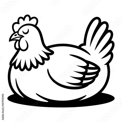 Chicken Sleeping