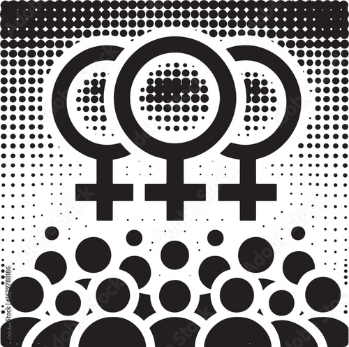 Artistic Representation of Women's Rights and Empowerment with Symbolism and Collective Unity