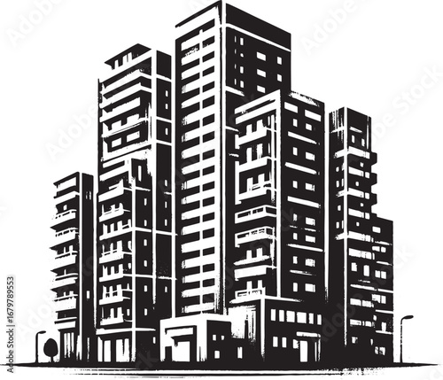 Abstract Sumi-e Urban Complex: High-Rise Living with a Minimalis
