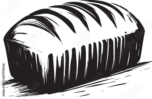 Artistic Monochrome Sumi-e Illustration of a Traditional Welsh F