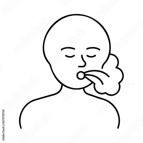 Breathing Exercise Symbol Inhale