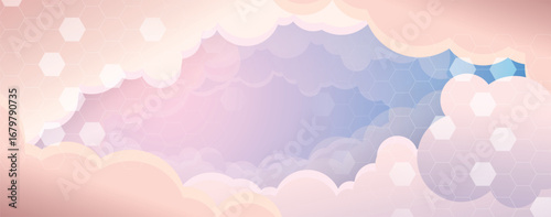 Cloud concept futuristic technology or science background and network security