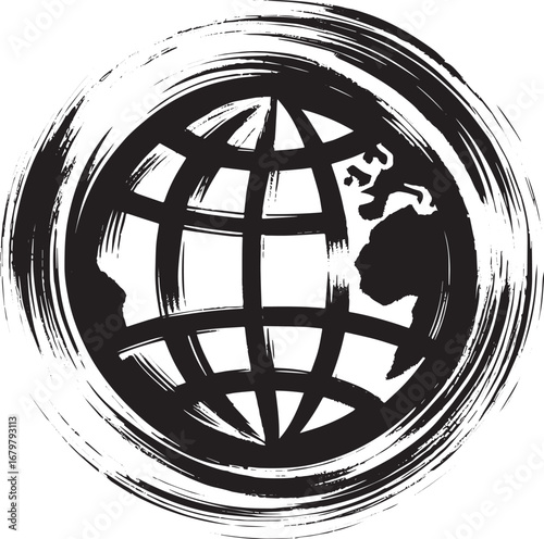 Abstract depiction of the world, conveying global connectivity a
