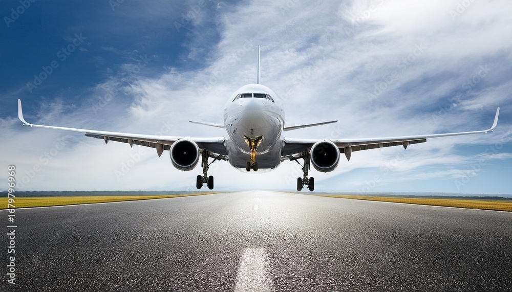 Obraz premium delta air lines commercial airplane isolated