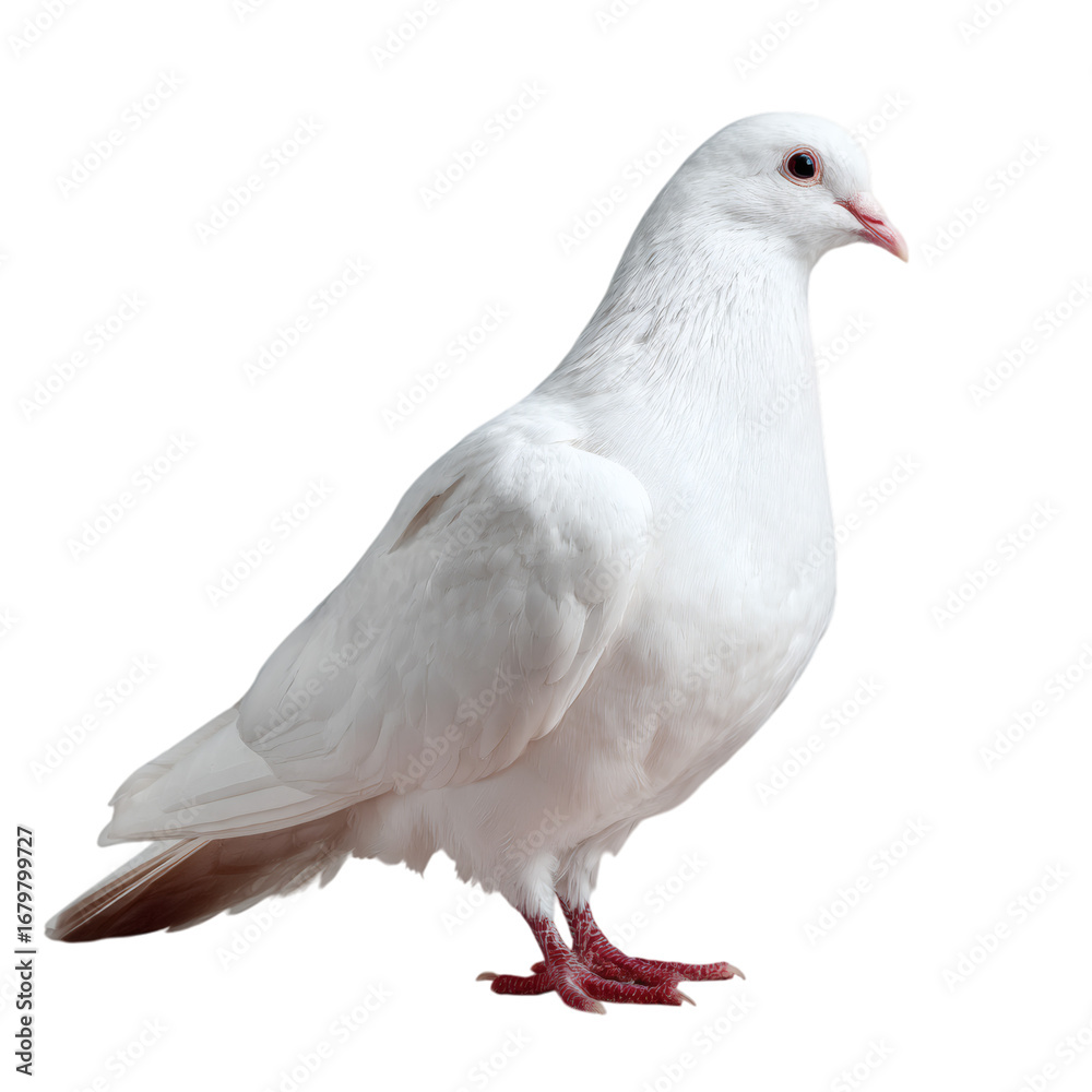 Obraz premium Elegant white dove standing gracefully still