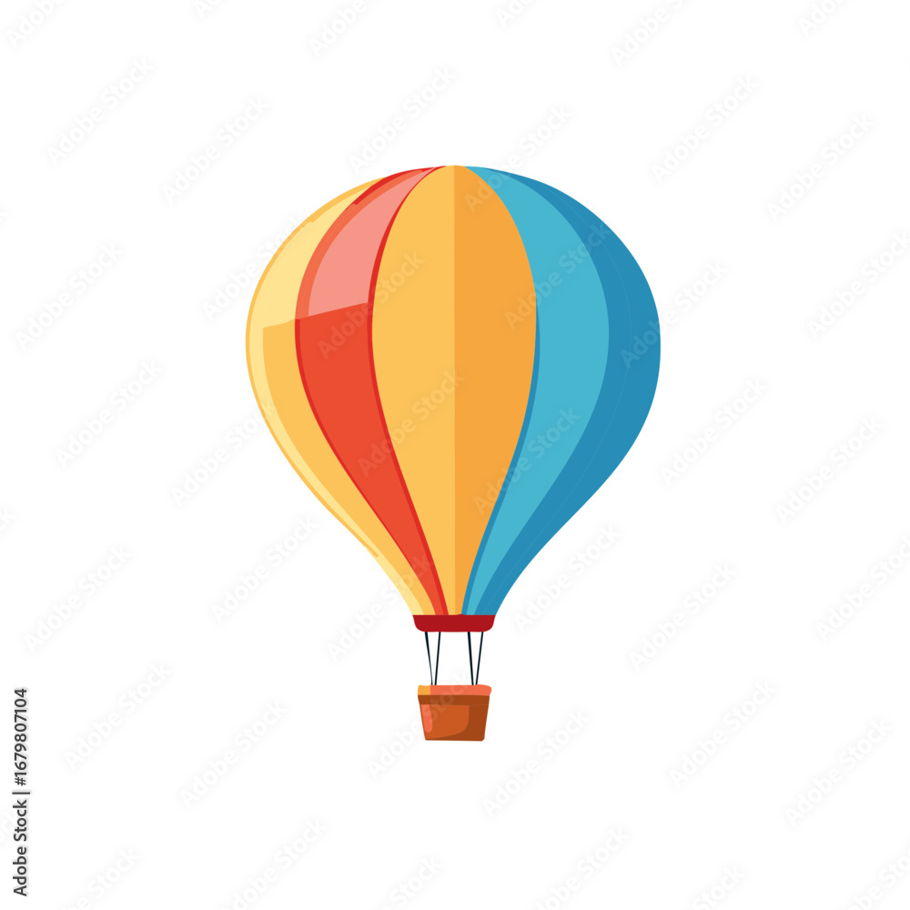 Fototapeta premium Colorful Hot Air Balloon Vector Illustration for Travel and Adventure Concepts