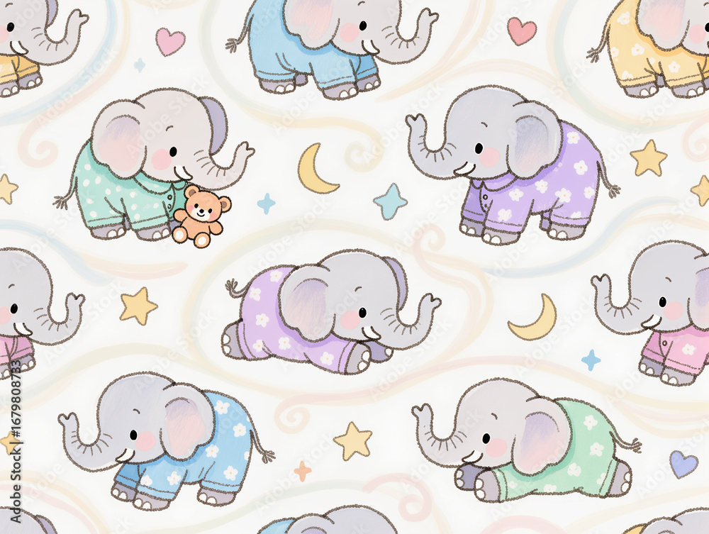 seamless pattern with elephants seamless pattern with elephants