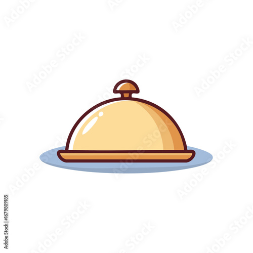 Cloche Serving Dish with Handle on a Plate